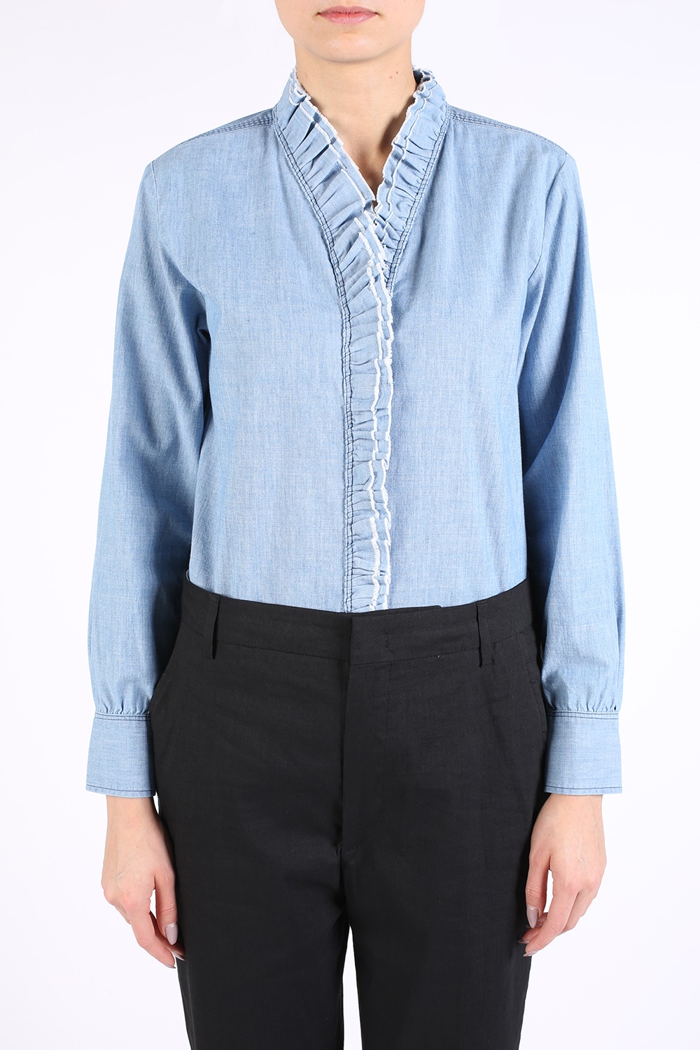 Blue Decorative ruffles denim shirt Marant Etoile - Vitkac GB